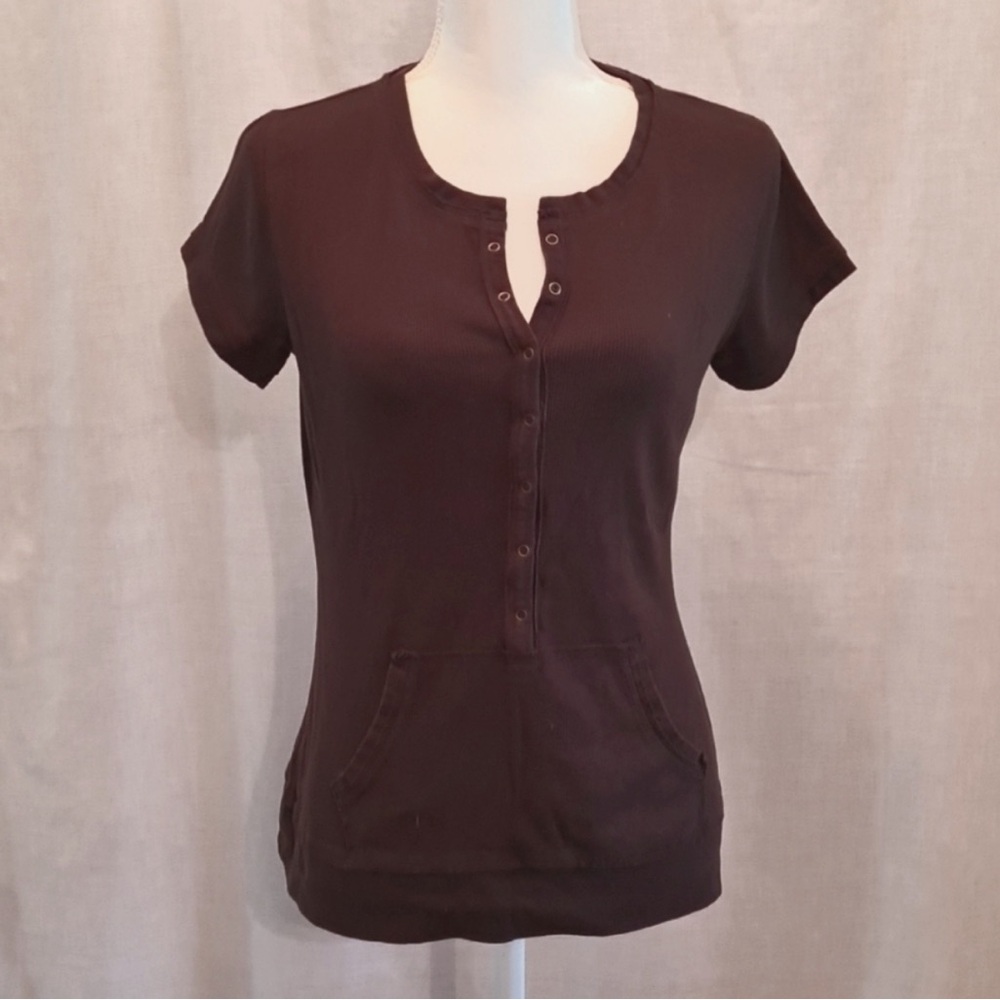 Women's Brown Button front pocket shirt